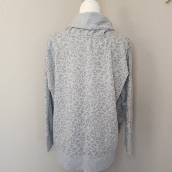 Calvin Klein Women's Size XLarge Leopard Animal Print Cowl Neck Sweatshirt Box2 - Picture 7 of 12